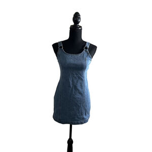 RSQ by Tilly’s Girl’s Denim Mini Overall Dress, Size Large